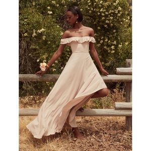 NEW Reformation Verbena Dress Champagne sz 0P